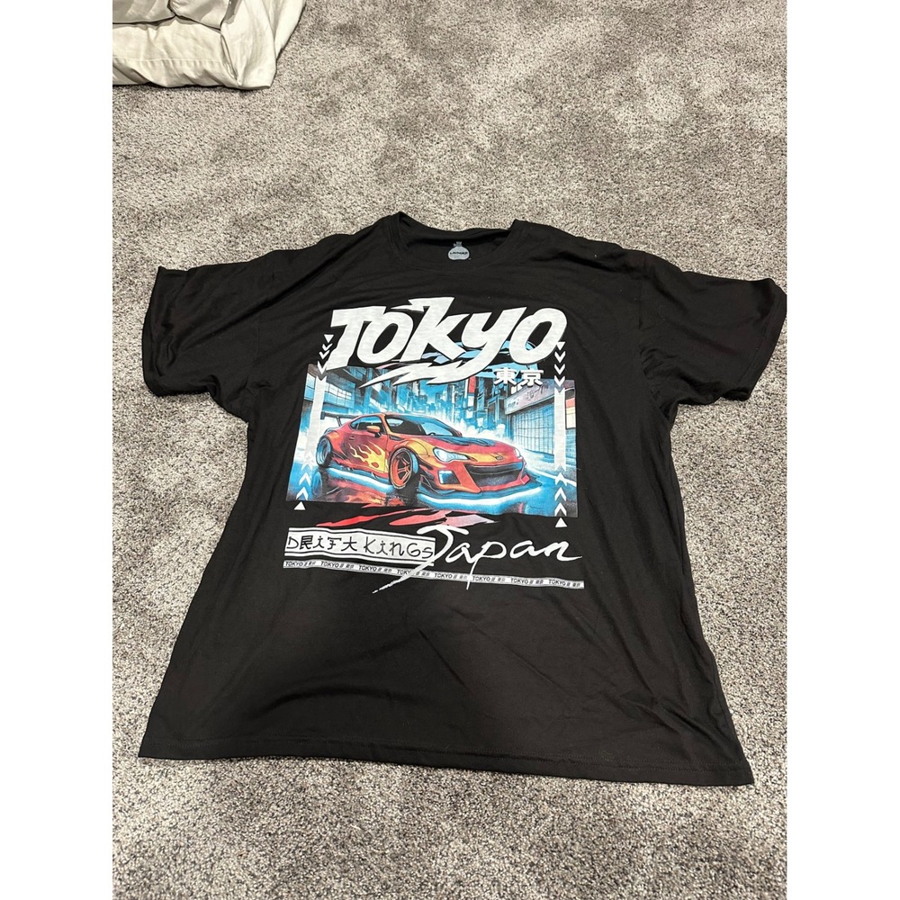 Launder Tokyo Japan Drift‎ Kings Graphic T-Shirt Black Mens 2XL JDM Car